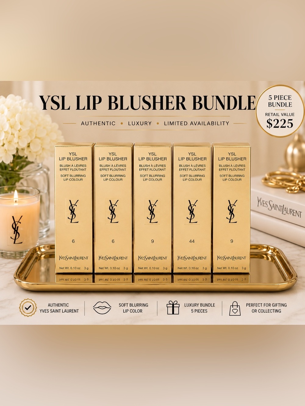 YSL Lip Blusher Bundle Brand New in Box